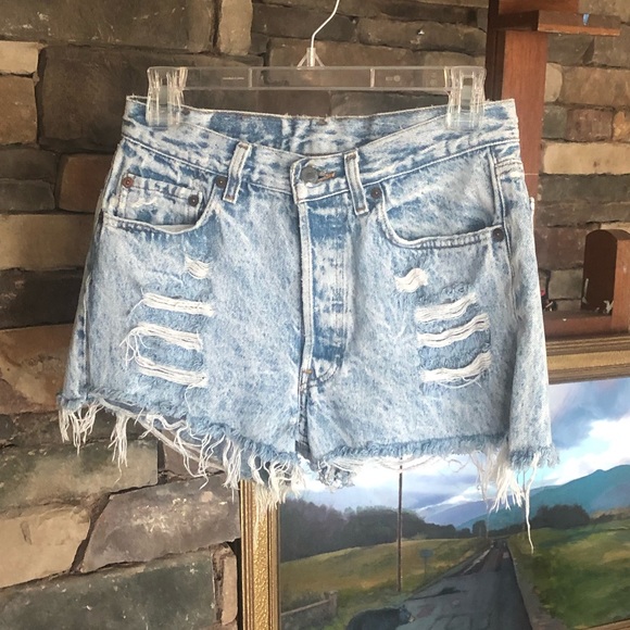 Levi's Pants - Vintage Levi’s Button Fly Distressed Denim Shorts